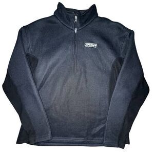 Spyder Sweater Mens Large Black 1/4 Zip Pullover Long Sleeve Heavyweight